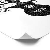 人生と音楽ノートのギターツリー ポスター (角)