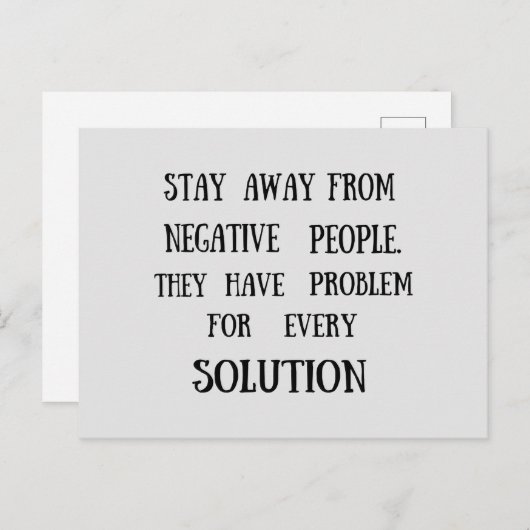 人生についての賢明なことわざ ポストカード (正面/裏面)