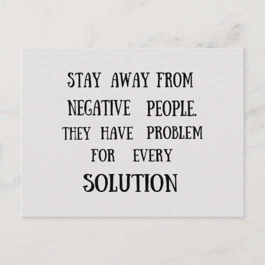 人生についての賢明なことわざ ポストカード (正面)