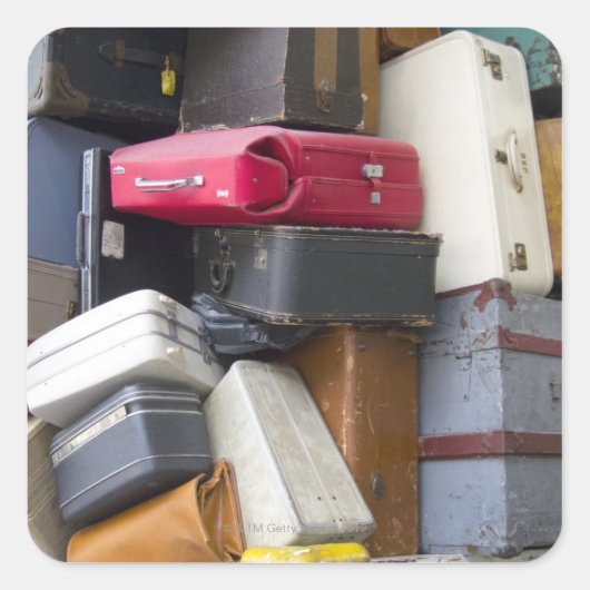 人生にはたくさんの荷物がある スクエアシール (正面)