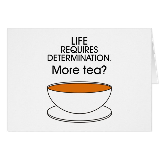 人生には決意が必要。もうお茶を？ (正面横)