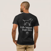 人生には犬が助けてくれる Tシャツ (裏面フル)