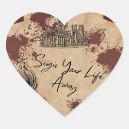 人生にサイン遠くにする ハートシール