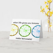 人生に与えおいてレモンを作れ カード (黄色い花)