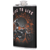 人生に乗る – バイクもしくは自転車に乗る人ガール フラスク (左)