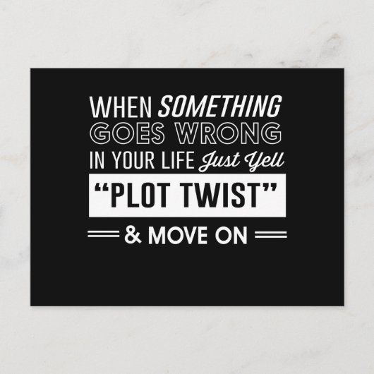 人生に何か問題が起きたら、ただ叫ぶだけだ ポストカード (正面)