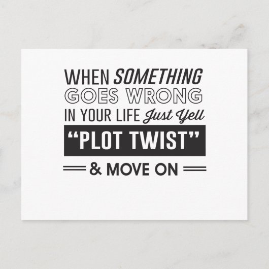 人生に何か問題が起きたら、ただ叫ぶだけだ ポストカード (正面)