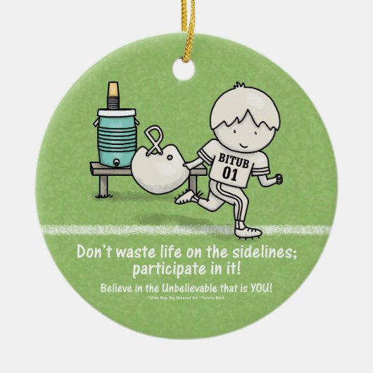 人生に参加 セラミックオーナメント (正面)
