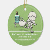 人生に参加 セラミックオーナメント (左)