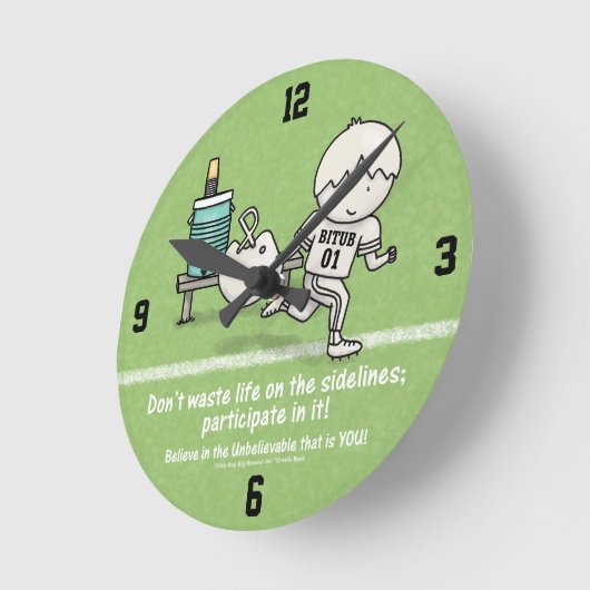 人生に参加 ラウンド壁時計 (傾斜)