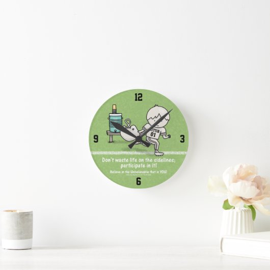 人生に参加 ラウンド壁時計 (ホーム)