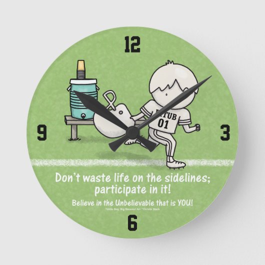 人生に参加 ラウンド壁時計 (正面)