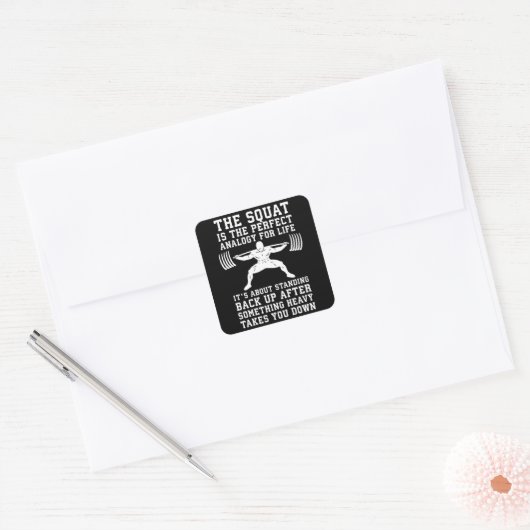 人生に対する偏屈な類推 – レッグデー感動的 スクエアシール (封筒)