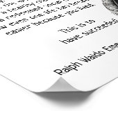 人生に成功した – ラルフ・エマーソン引用文 ポスター (角)