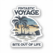 人生に歯を立てるFintastic Voyage シール (正面)
