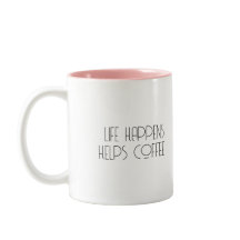 人生に起こることはコーヒーが助けてくれる 面白い コーヒーマグ