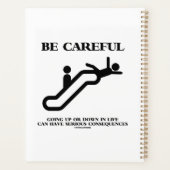 人生に重大な結果をもたらすよう注意する プランナー手帳 (裏面)