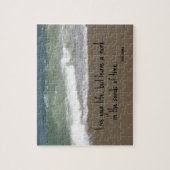 人生に関する引用文:「人生を生きる離れが...」 ジグソーパズル (縦)