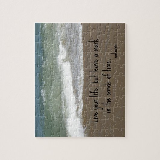 人生に関する引用文:「人生を生きる離れが...」 ジグソーパズル (縦)
