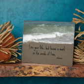 人生に関する引用文:「人生を生きる離れが...」 フォトプラーク (側面)