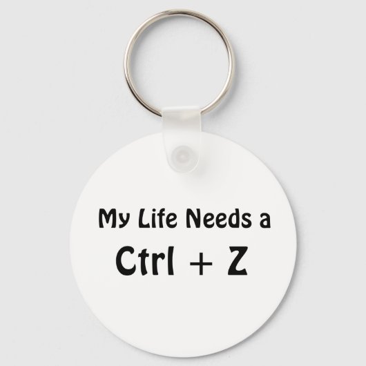 人生にCtrl + Zが欲しい キーホルダー (正面)