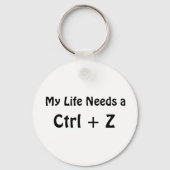 人生にCtrl + Zが欲しい キーホルダー (裏面)