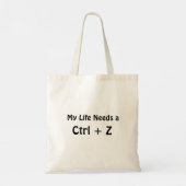 人生にCtrl + Zが欲しい トートバッグ (裏面)
