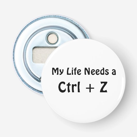 人生にCtrl + Zが欲しい 栓抜き (正面)