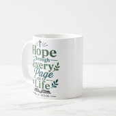人生のあらゆるページに希望を刻む 聖句 コーヒーマグカップ (正面左)