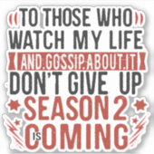 人生のおもしろいうわさジョーク皮肉なユーモア シール (正面)