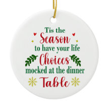 人生のおもしろい選択クリスマスの装飾をモック