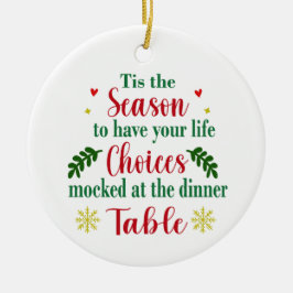 人生のおもしろい選択クリスマスの装飾をモック セラミックオーナメント
