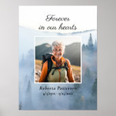 人生のお祝いあなたの写真をダウンロード葬儀 ポスター (正面)