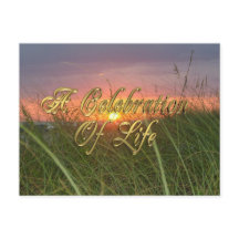 人生のお祝いの招待状 夕焼け