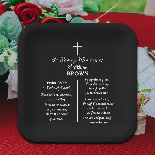 人生のお祝いの聖書の詩葬式 ペーパープレート