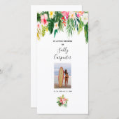 人生のお祝いは葬儀の好意しおりを サンキューカード (正面/裏面)