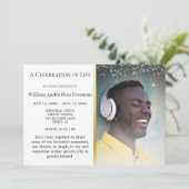 人生のお祝いエレガントと優雅な葬儀 招待状 (スタンド正面)