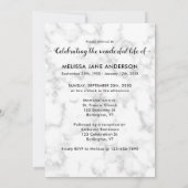 人生のお祝いパーソナライズされた3写真葬儀 招待状 (裏面)