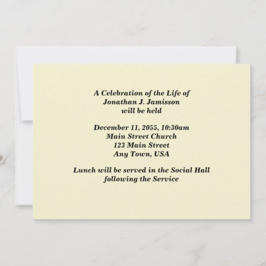 人生のお祝いボートの愛の記憶魚釣り 招待状 (裏面)