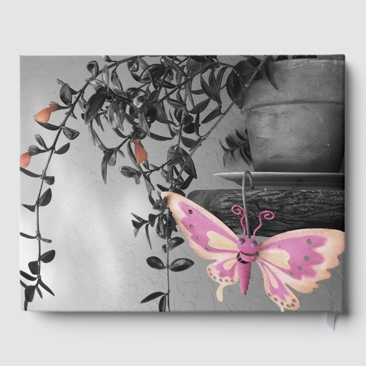 人生のお祝いモノクロ静物 ゲストブック (裏面)