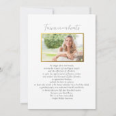 人生のお祝いユーカリ葬儀写真 招待状 (裏面)