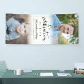 人生のお祝い二つの写真 横断幕 (トレードショー)