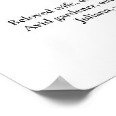 人生のお祝い大きな写真ウェルカム葬儀 ポスター (角)