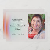 人生のお祝い平和な抽象芸術写真 招待状 (正面/裏面)