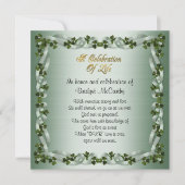 人生のお祝い招待状アイルランド背景 招待状 (正面)