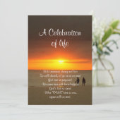 人生のお祝い招待状夕日 招待状 (スタンド正面)