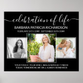 人生のお祝い3写真追悼聖句の葬儀 ポスター (正面)