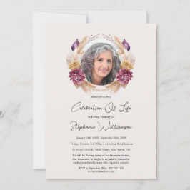 人生のお祝い5写真秋フローラ葬儀 招待状