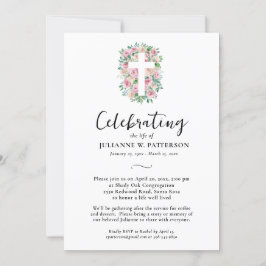 人生のお祝い,バラクロス，写真，葬儀 招待状