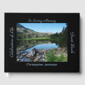 人生のお祝い，名前，湖の反射 ゲストブック (正面)